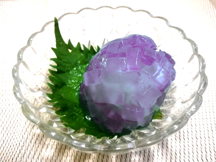 栄養課　手づくりおやつ 紫陽花(和菓子)