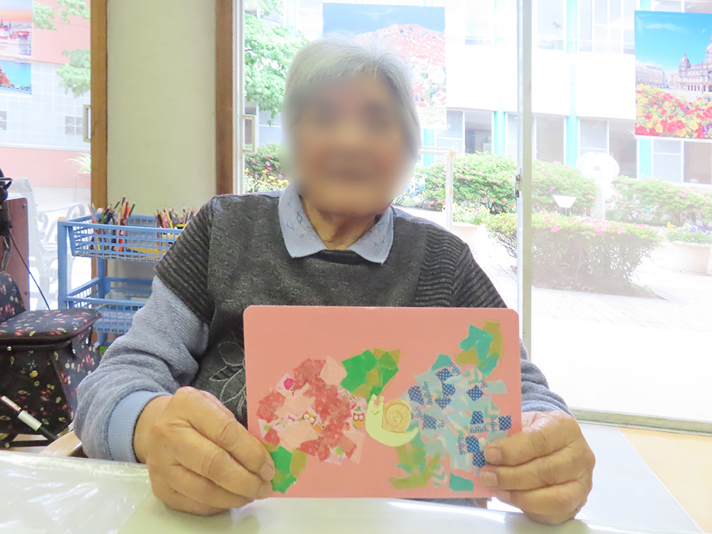 デイサービス 物づくりレク 「あじさいの花」☔