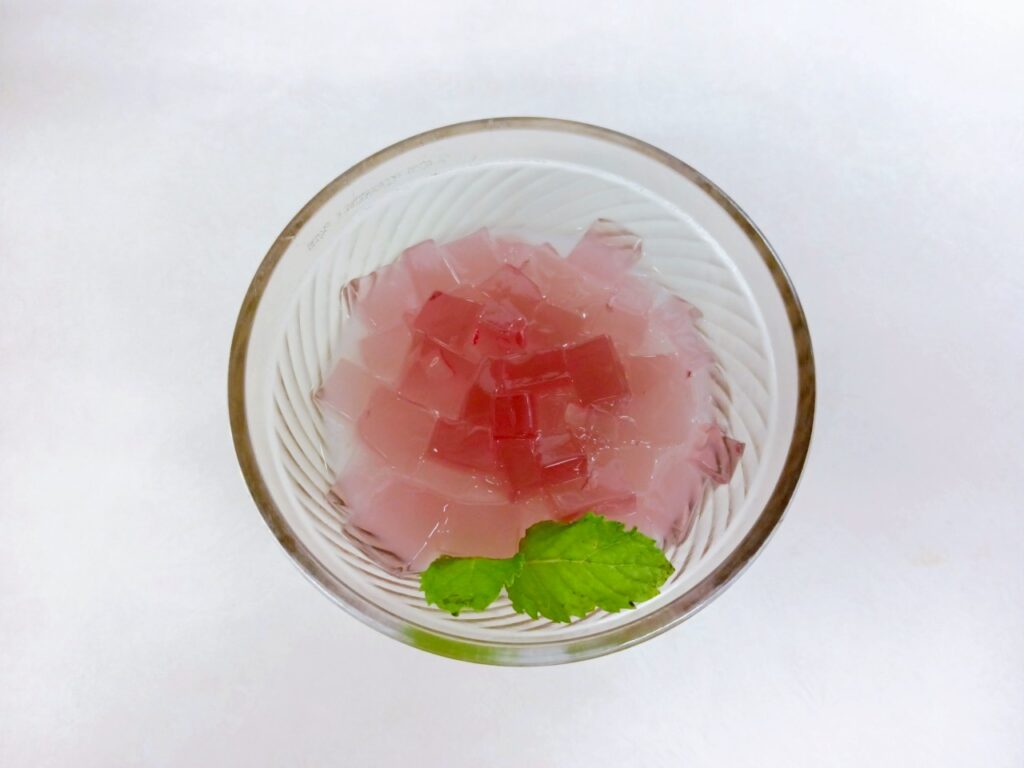 手作りおやつ紫陽花ゼリー