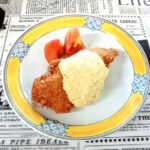 栄養課 選択食 サラダうどんorトラウトサーモンのフライ