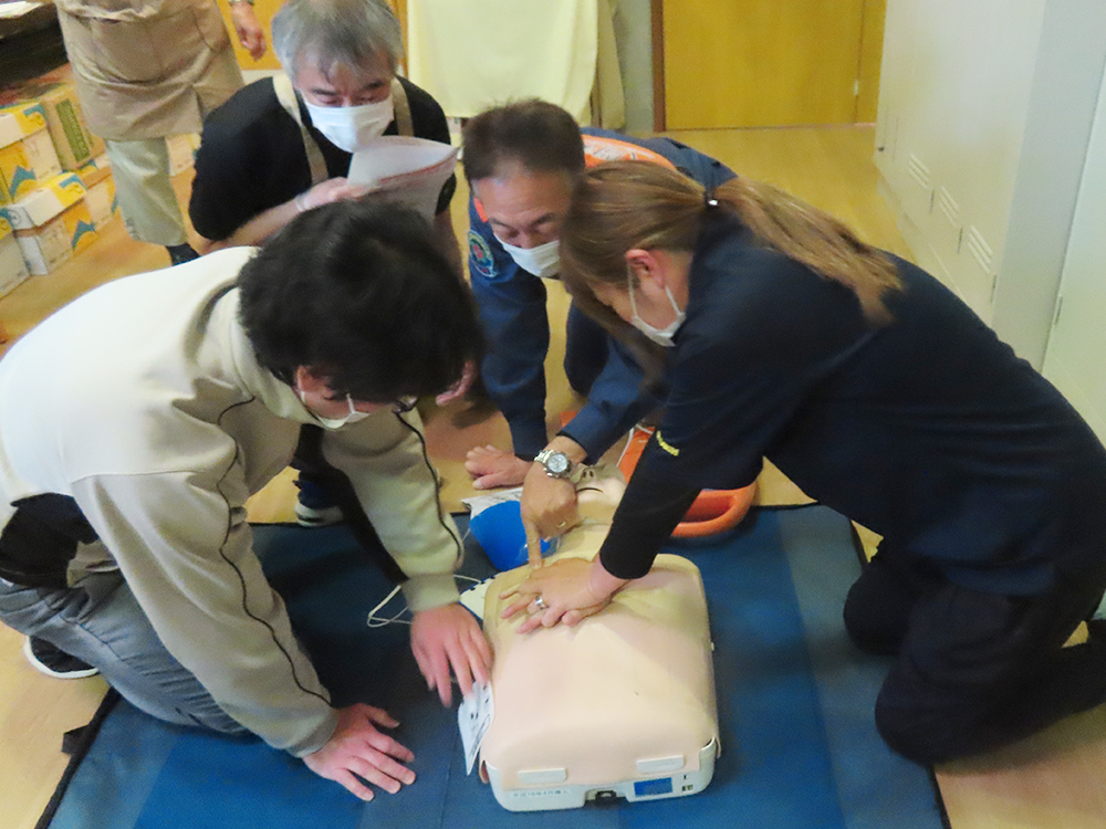 応急手当講習AED、心肺蘇生 マザーアース サテライト