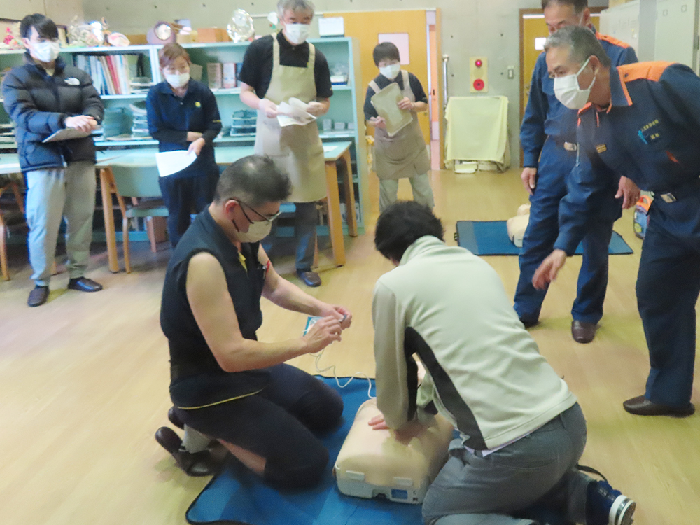 応急手当講習AED、心肺蘇生 マザーアース サテライト