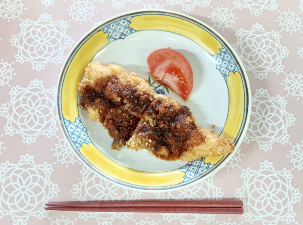 栄養課 選択食 「ささみ大葉フライ」と「とろろオクラそば」